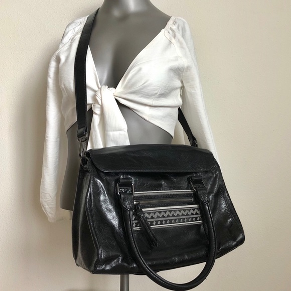 Muxo by Camilla Alvez Handbags - Muxo by Camila Alvez Saddle Glazed Leather Bag